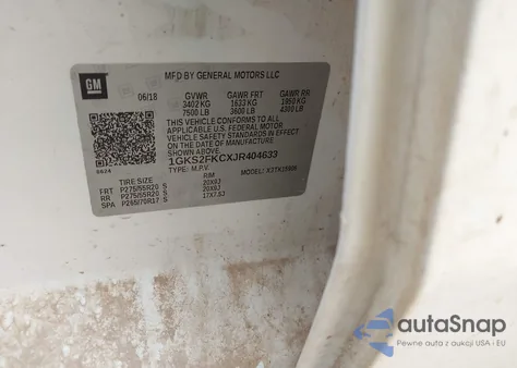 2018 GMC Yukon Xl Sle from USA, damaged, VIN 1GKS2FKCXJR404633